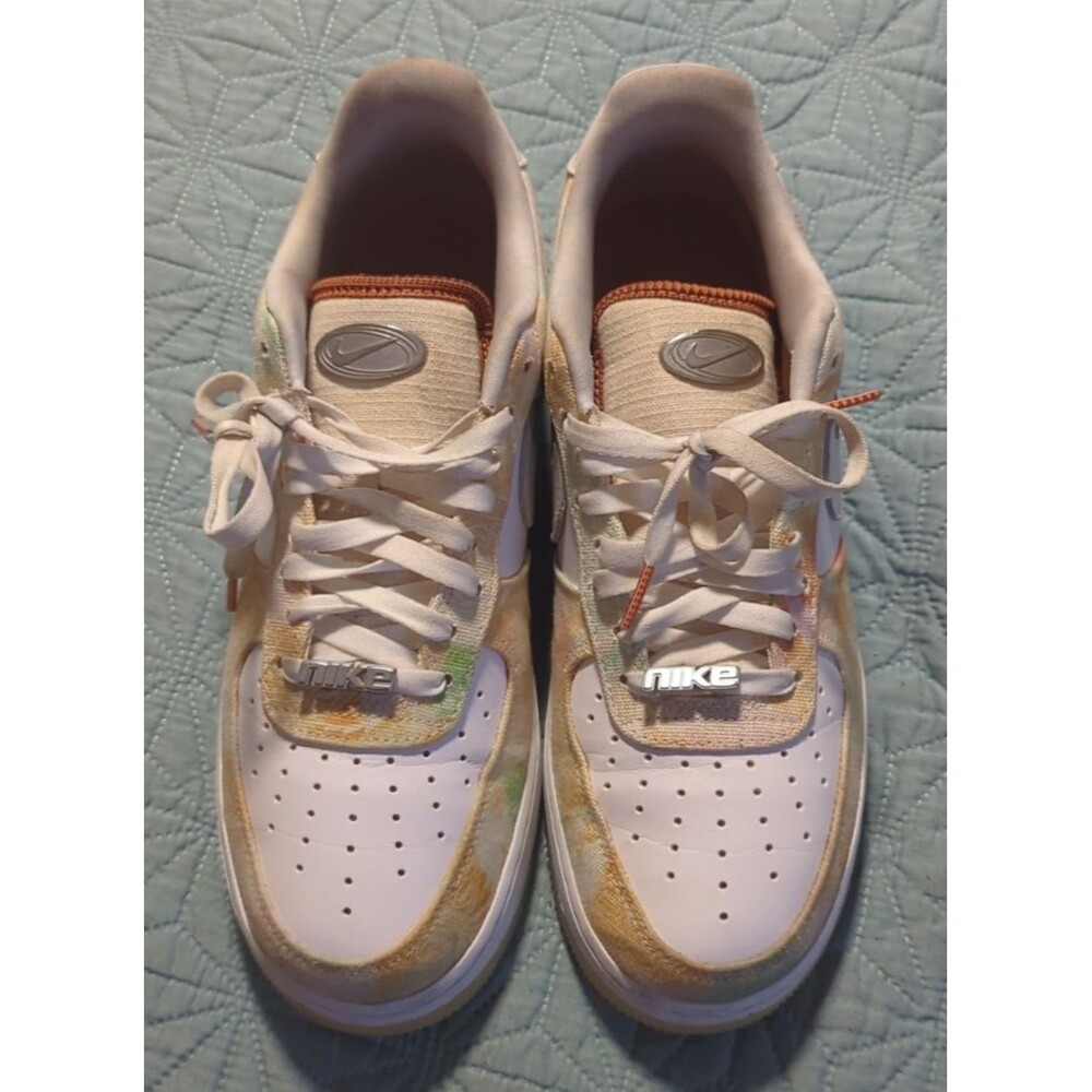 Nike Air Force 1 07 LX Pastel Paisley Shoes Women’s Size 10 Logo Metal Charm - Picture 5 of 11